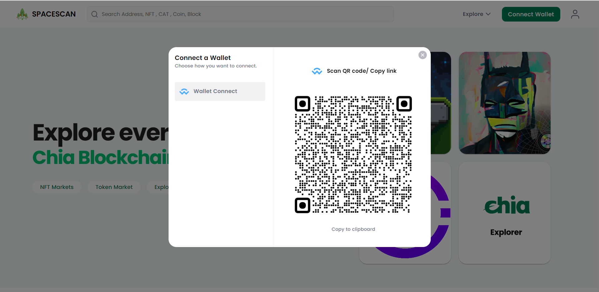 Wallet connect link